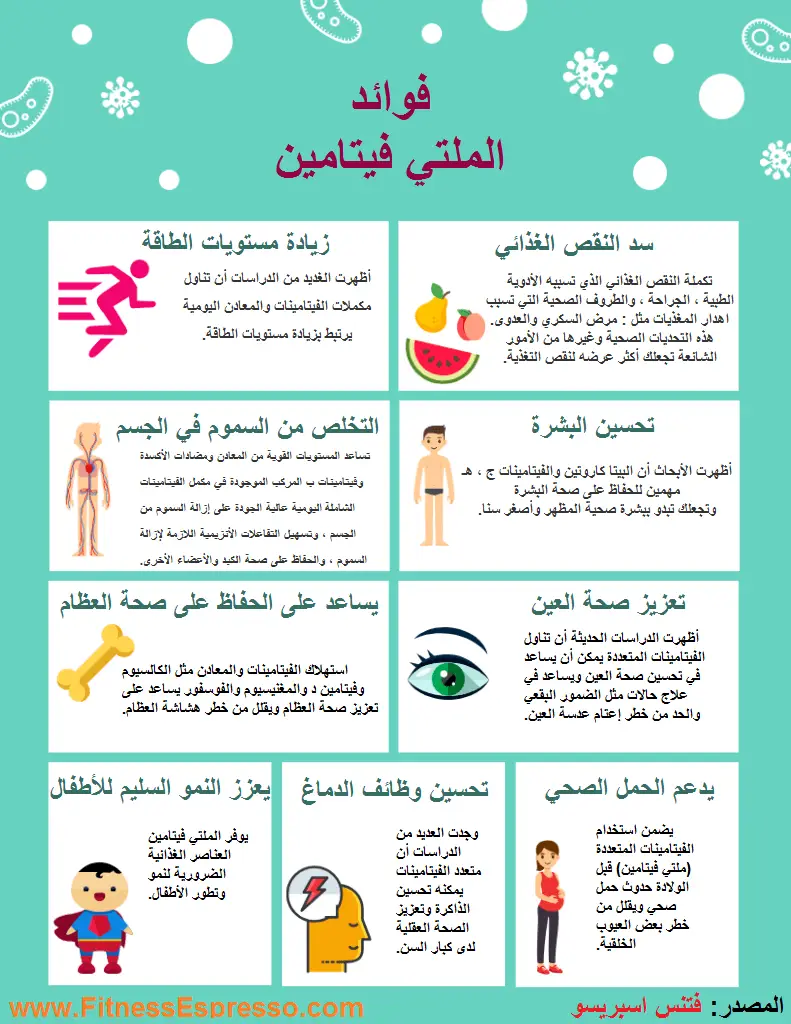 فوائد ملتي فيتامين